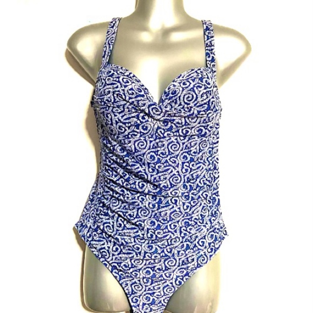 Blue Swirl One Piece Swimsuit